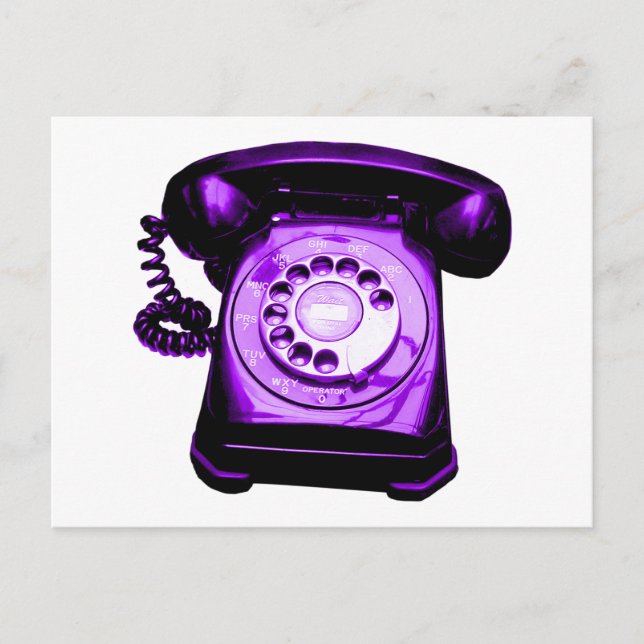 Carte Postale Hotline en violet (Devant)
