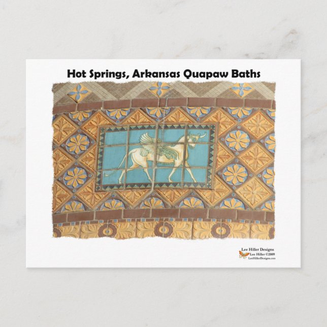 Carte Postale HotSprings, AR Quapaw Dome Tiles II Dons Vêtements (Devant)