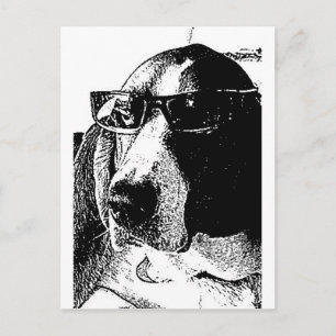 Carte Postale Hound basset RE-cool
