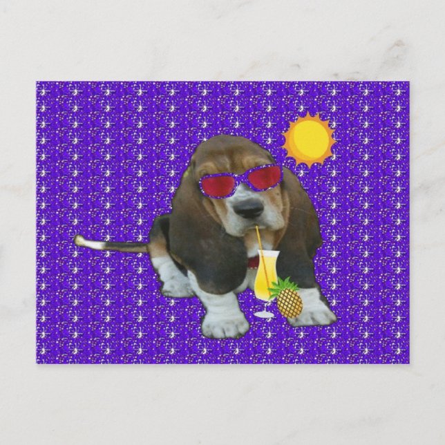 Carte postale Hound Sheldon Heure d'été (Devant)