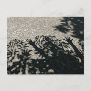 Carte Postale Hourray Shadow Hands & Feuilles Fermer do-it-yours