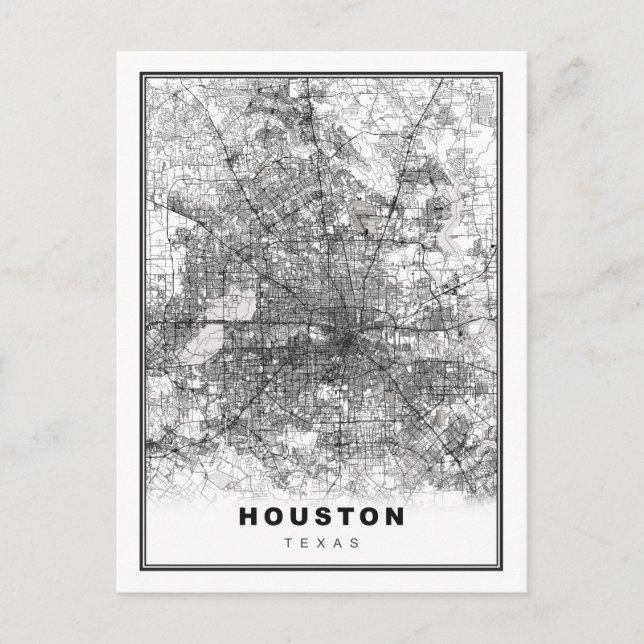Carte Postale Houston Map (Devant)