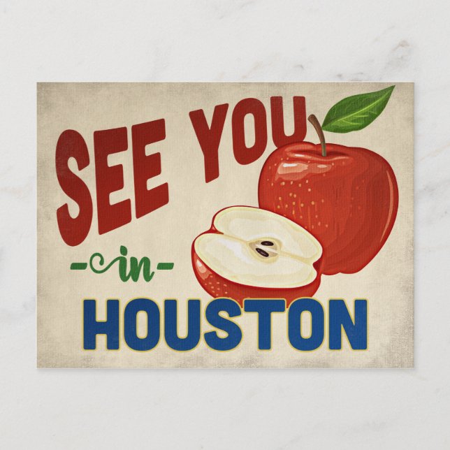 Carte Postale Houston Texas Apple - Vintage voyage (Devant)