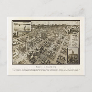 Carte Postale Houston Texas en 1912