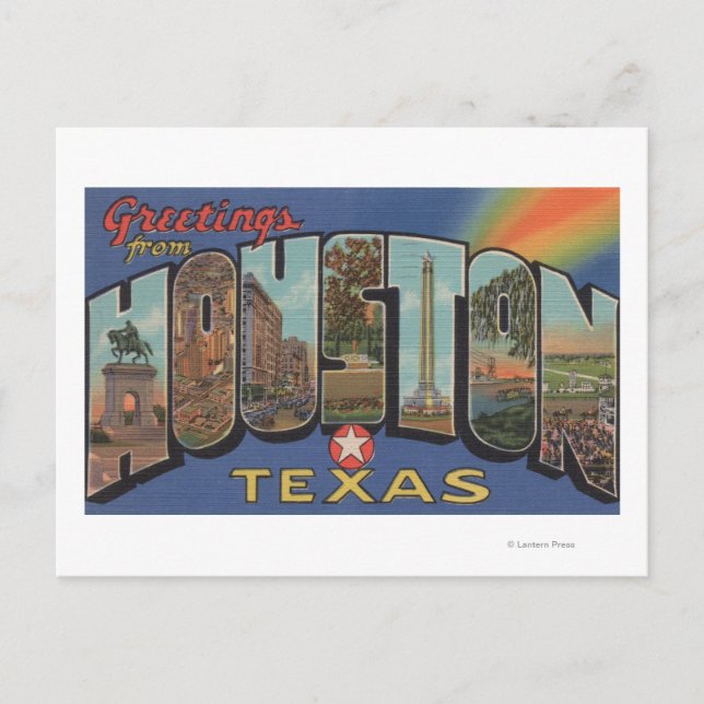 Carte Postale Houston, Texas - Scènes de grandes lettres 3 (Devant)