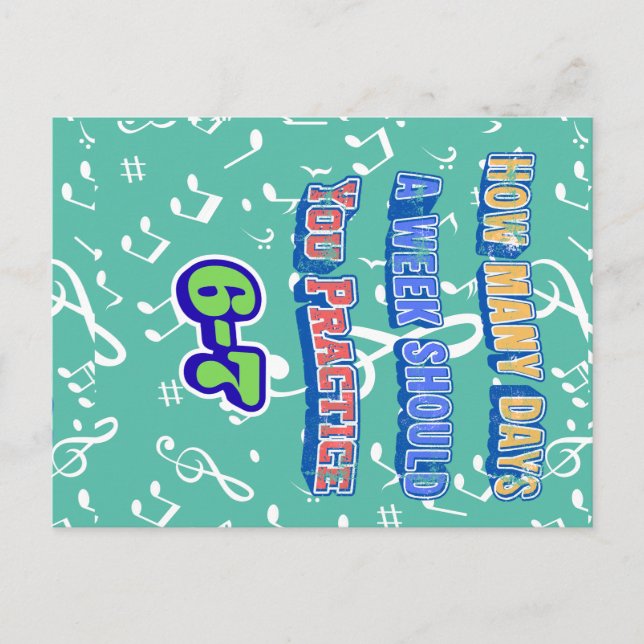 Carte Postale How Many Days A Week Should You Practice (Devant)