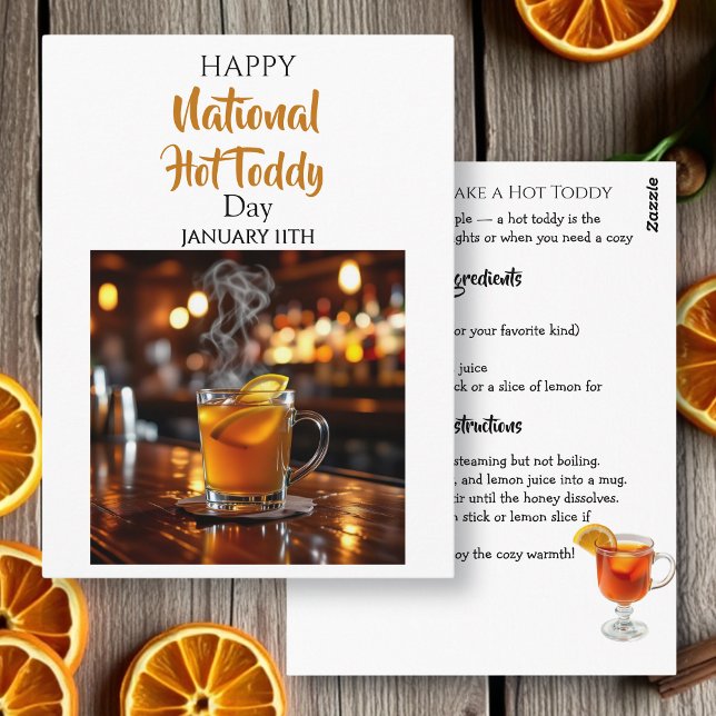 Carte Postale How to Make a Hot Toddy Recipe Card (Créateur téléchargé)