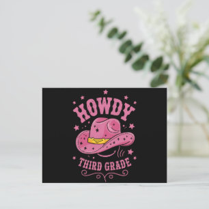 Carte Postale Howdy Cowboy De 3E Année Revenir À L'École