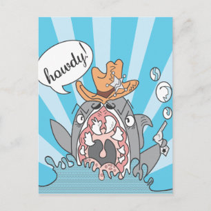 Carte postale Howdy Shark