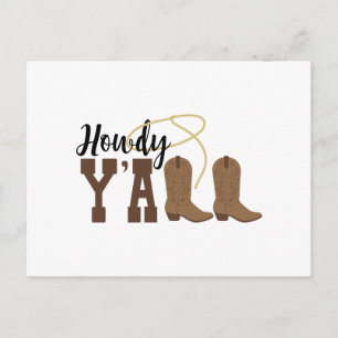 Carte Postale Howdy Y'all