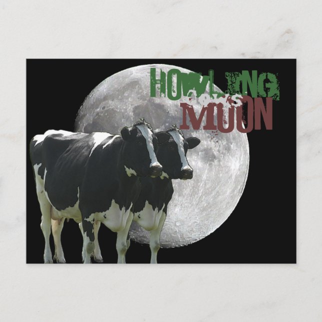 Carte Postale Howling Cows Moon (Devant)