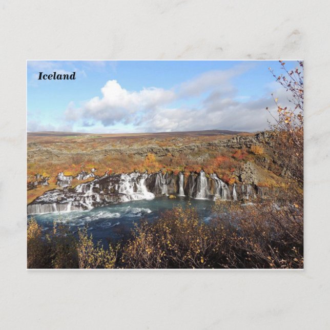Carte Postale Hraunfossar, Islande (B) (Devant)
