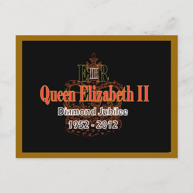 Carte postale HRH Queen Elizabeth Diamond Jubilee (Devant)