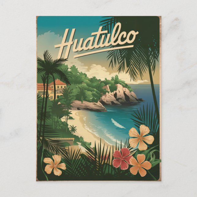 Carte Postale Huatulco Mexique Vintage (Devant)
