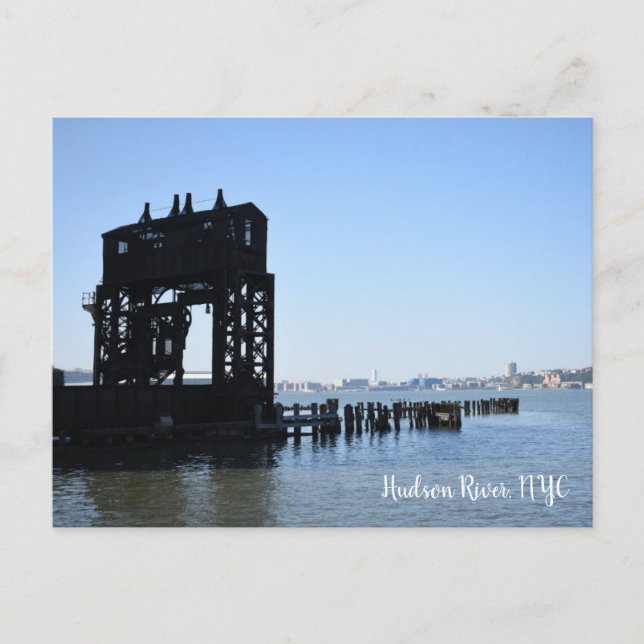 Carte Postale Hudson River Dock New York City NYC Photographie (Devant)