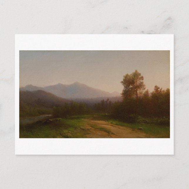 Carte Postale Hudson River Landscape, c.1860-5 (huile sur toile) (Devant)
