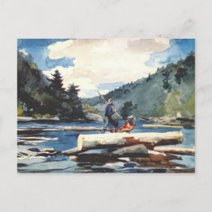 Carte Postale Hudson River, Logging by Winslow Homer 1897