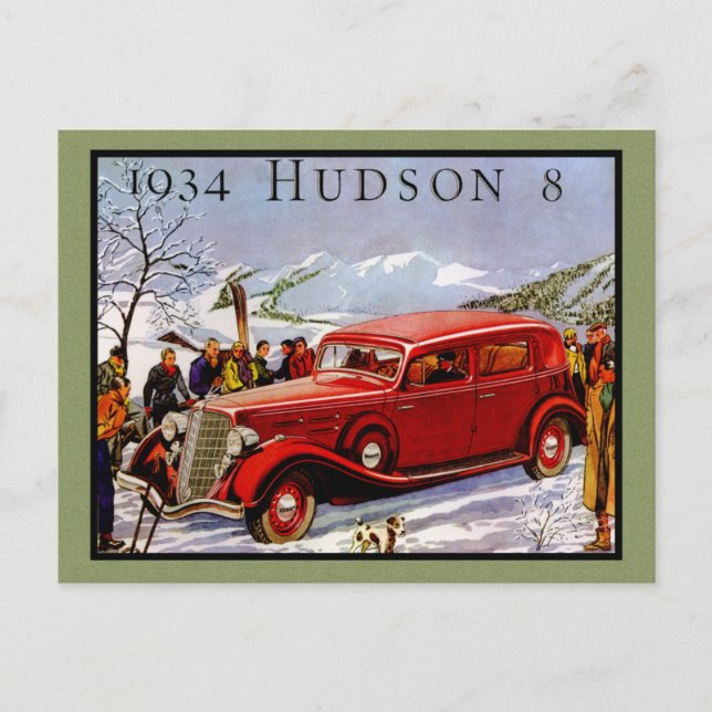 Carte Postale Hudson Voiture Vintage (Devant)