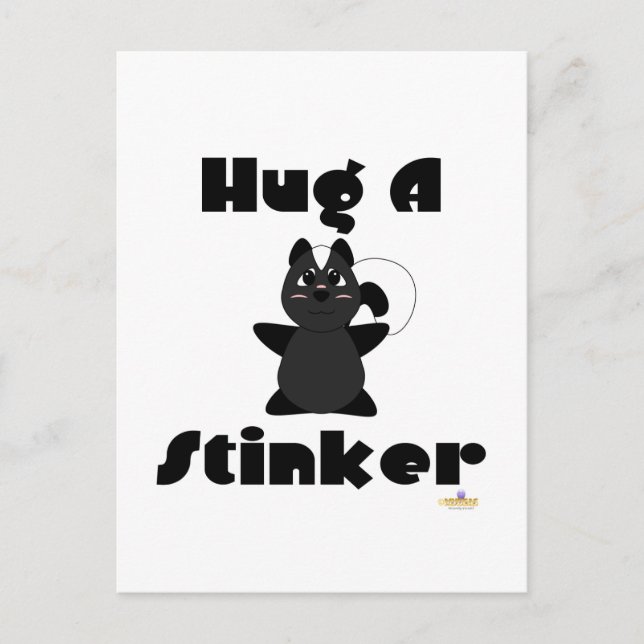 Carte Postale Huggable Skunk Accrocher Une Pudeur (Devant)