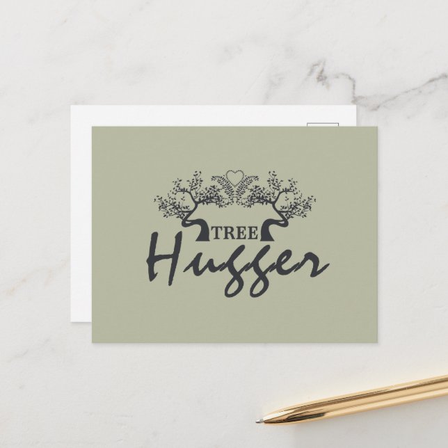Carte Postale Hugger d'arbre (Devant/Arrière en situation)