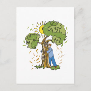 Carte Postale Hugger d'arbre