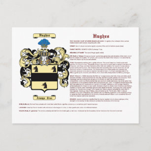 Carte Postale Hughes (signifiant anglais)