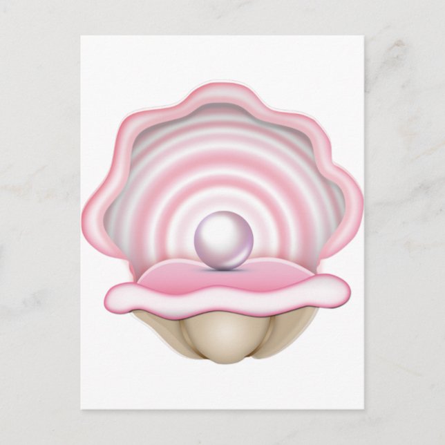 Carte Postale Huître de perle rose (Devant)