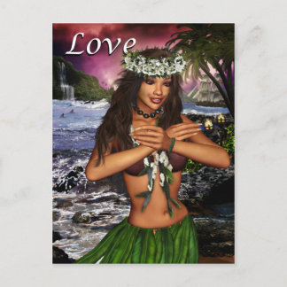 Carte Postale Hula Dancer