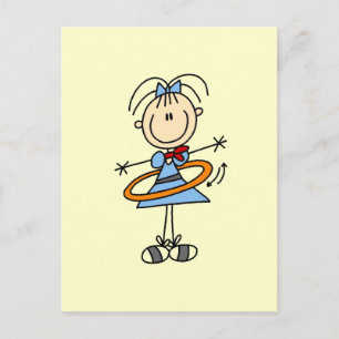 Carte Postale Hula Hoop Stick Figure T-shirts et cadeaux