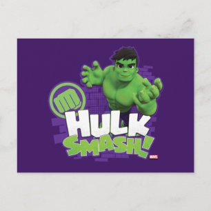 Carte Postale HULK SMASH ! Graphique de caractères