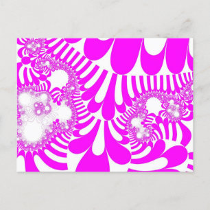 Carte Postale Humeur rose et blanche