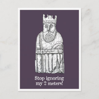 Carte Postale Humeurs de verrouillage - Lewis chessman King
