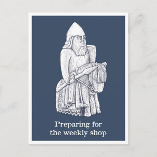 Carte Postale Humeurs de verrouillage : Lewis chessmen - Le chev
