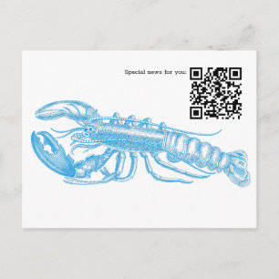 Carte postale Hummer avec code QR