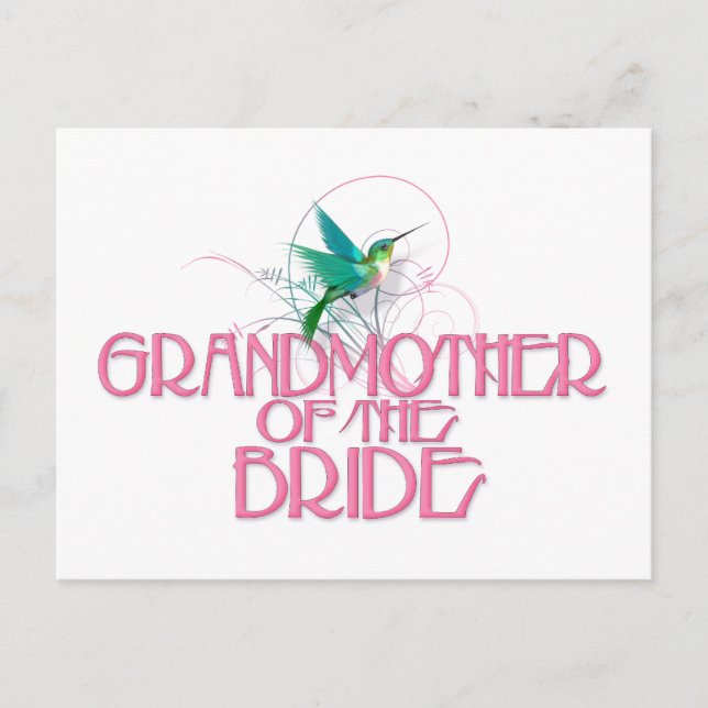 Carte Postale Hummingbird Grandmother of the Bride (Devant)