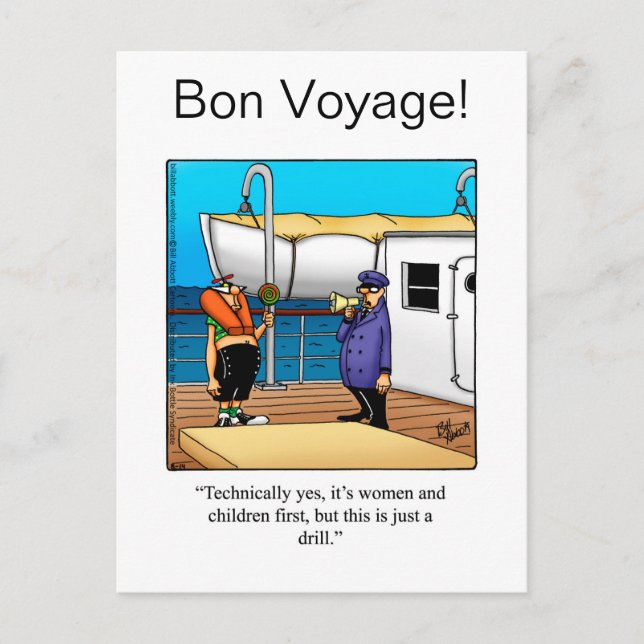 Carte postale humoristique de Bon Voyage (Devant)