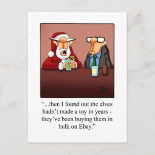 Carte postale humoristique de Noël