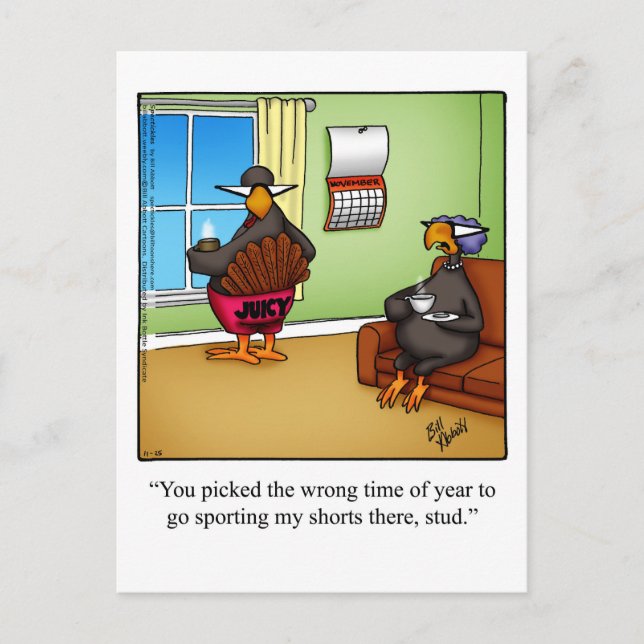 Carte postale humoristique de Thanksgiving (Devant)