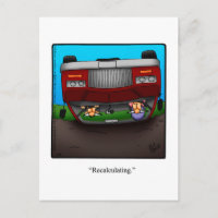 Carte postale humoristique de voyage drôle