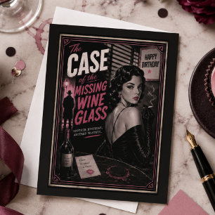 Carte postale humoristique vintage de vin pour un