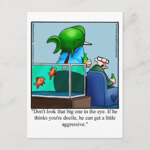 Carte postale Humour Aquarium "Spectickles"