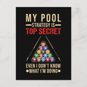 Carte Postale Humour Billard Joueur de 8 Ball drôle