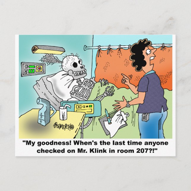Carte Postale Humour Cartoon Médicale (Devant)