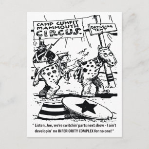 Carte Postale Humour Cirque, Pas De Complexe D'Infériorité, Drôl