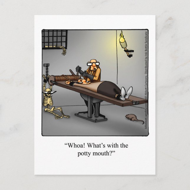 Carte postale Humour de donjon "Potty Mouth" (Devant)