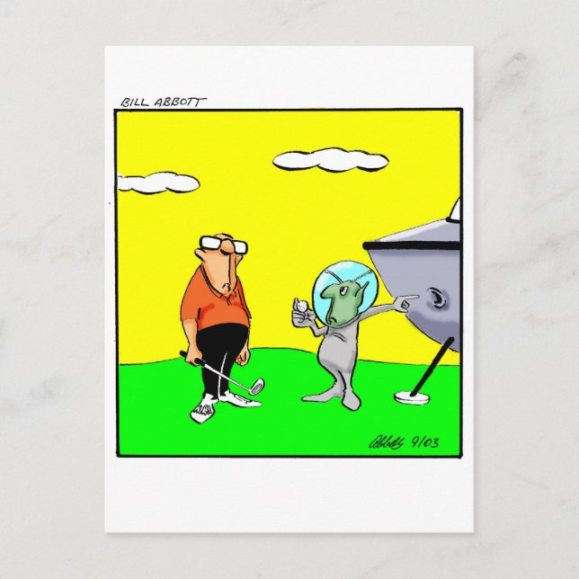 Carte postale Humour de golf amusant (Devant)