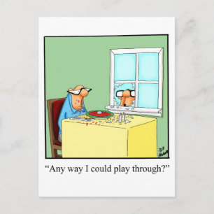 Carte postale Humour de golf amusant