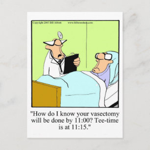 Carte postale Humour de golf amusant