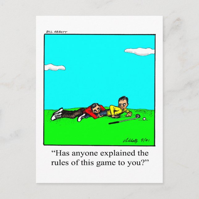 Carte postale Humour de golf amusant (Devant)