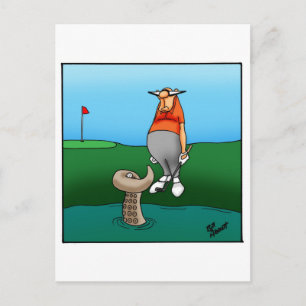 Carte postale Humour de golf amusant